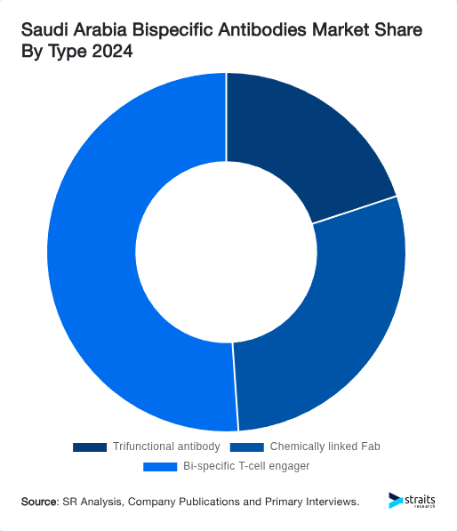 Saudi Arabia Bispecific Antibodies Market Share By Type 2024