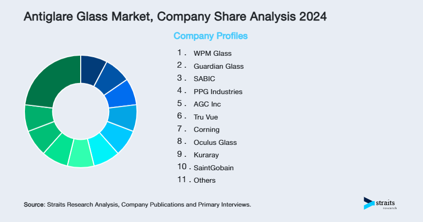 Antiglare Glass Market Share of Key Players