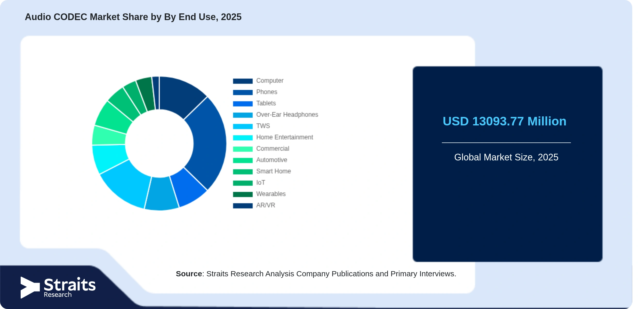 Audio CODEC Market Share By Segments
