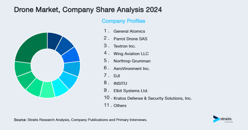 Drone Market Share of Key Players