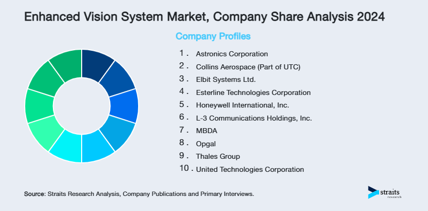 Enhanced Vision System Market Share of Key Players