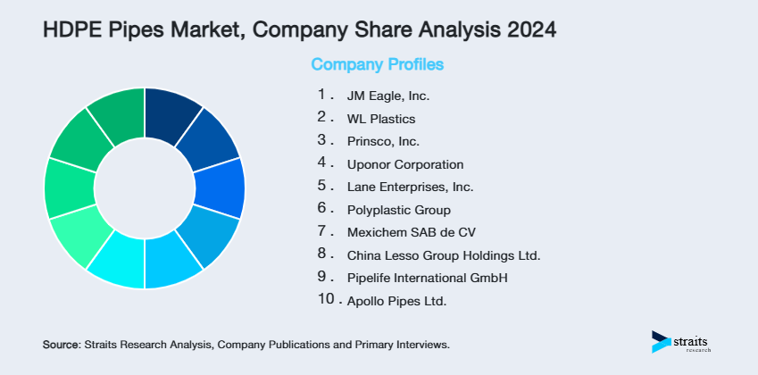 HDPE Pipes Market Share of Key Players