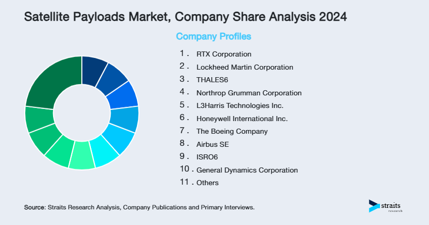 Satellite Payloads Market Share of Key Players